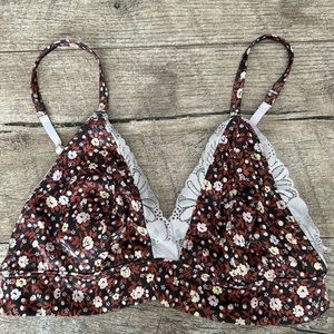 NWOT aerie satin lace bralette medium